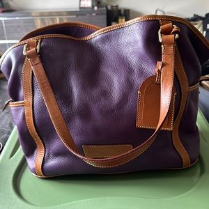 Purple and brown Dooney & Bourke purse